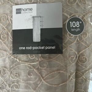 JCPenney Sheer Rod-Pocket Curtain Panel - Beige